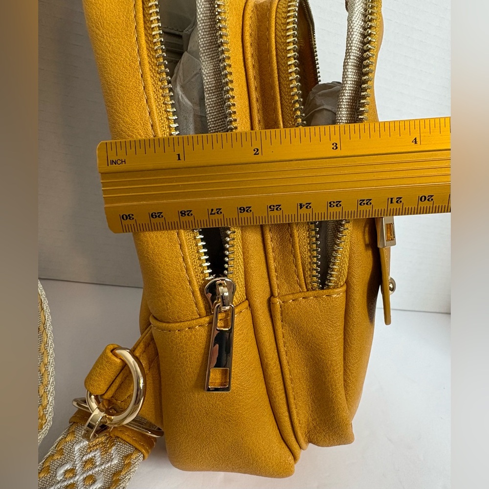 Mini Backpack Bag Yellow NWOT - Picture 4 of 11